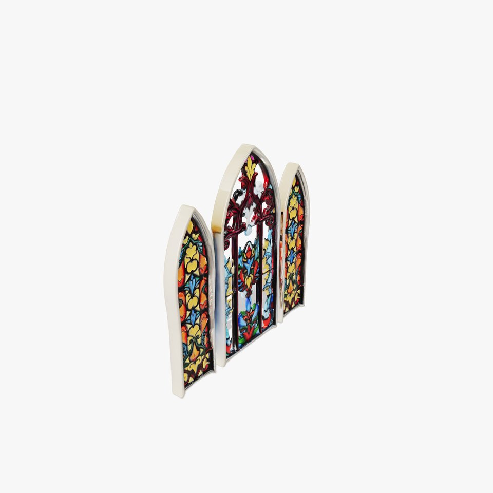 Colorful Stained Glass Window model pack